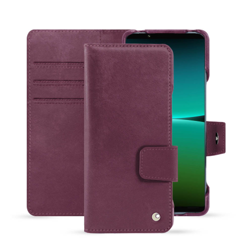 Coque premium en cuir pour Sony Xperia 5 IVPrune vintage ( Pantone #612434 ) 