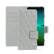 Capa em pele Sony Xperia 5 IV - Gris - Couture ( Nappa - Pantone #c1c6c8 ) 