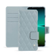 Housse cuir Sony Xperia 5 IV - Bleu ciel - Couture ( Nappa - Pantone #abcae9 ) 