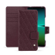 Housse cuir Sony Xperia 5 IV - Lie de vin - Couture ( Pantone #412234 ) 