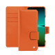Sony Xperia 5 IV leather case - Orange fluo ( Pantone #ff5406 ) 