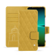 Custodia in pelle Sony Xperia 5 IV - Jaune soulèu - Couture ( Pantone #F3B934 )