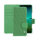 Sony Xperia 5 IV leather case - Vert fluo - Couture ( Pantone #00ab5f ) 