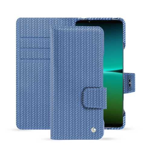 Funda de cuero premium para Sony Xperia 5 IVAbaca ishia ( Pantone #395775 ) 