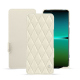 Sony Xperia 5 IV leather case - Blanc - Couture ( Nappa - White ) 