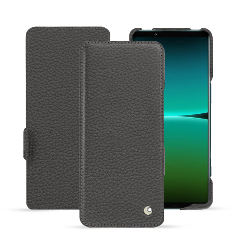 Lussuosa custodia in pelle per Sony Xperia 5 IVAnthracite ( Pantone #41403c ) 
