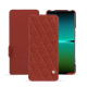 Sony Xperia 5 IV leather case - Papaye - Couture ( Pantone #b54317 ) 