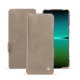Housse cuir Sony Xperia 5 IV - Taupe vintage ( Pantone #bda790 ) 