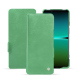 Housse cuir Sony Xperia 5 IV - Menthe vintage ( Pantone #37b375 ) 