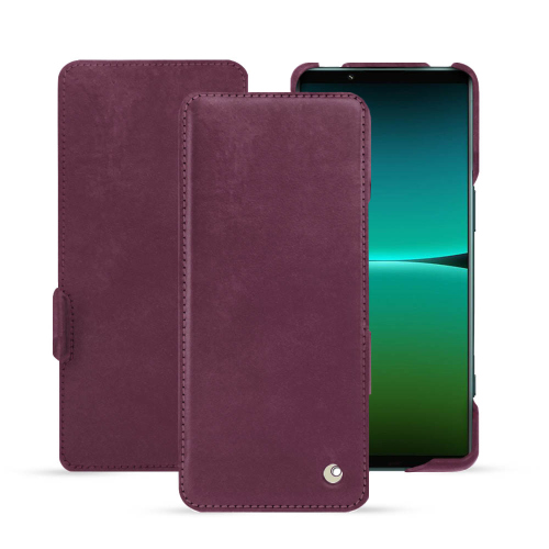 Lujosa funda de cuero para Sony Xperia 5 IVPrune vintage ( Pantone #612434 ) 