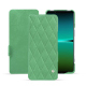 Lederschutzhülle Sony Xperia 5 IV - Menthe vintage - Couture ( Pantone #37b375 ) 