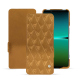 Sony Xperia 5 IV leather case - Or Maïa - Couture ( Pantone 871C ) 