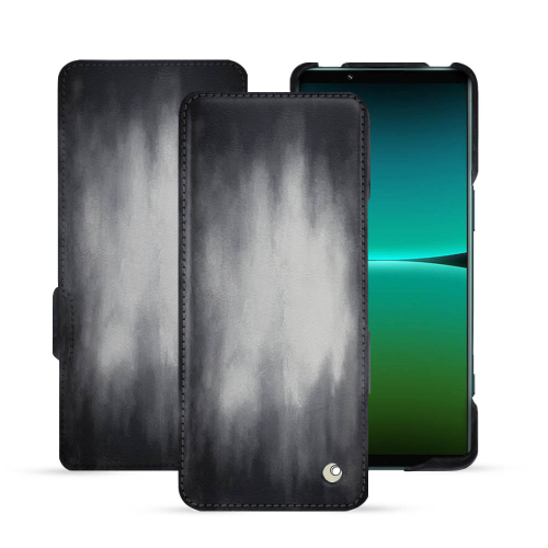 ソニーXperia 5 IV用高級レザーケースGris Patine