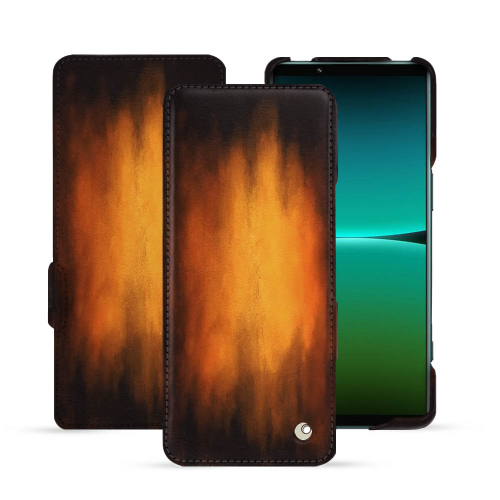 用于索尼Xperia 5 IV的豪华皮套Fauve Patine