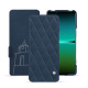 Housse cuir Sony Xperia 5 IV - Blu mediterran - Couture ( Pantone #0E3043 )
