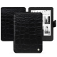 Funda de piel Kobo Clara 2E - Crocodile nero ( Noir / Black) 