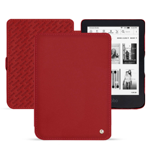 Kobo Clara 2E用のシックでカスタマイズ可能なカバーをご紹介します。Rouge ( Nappa - Pantone #d50032 ) 