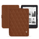 Kobo Clara 2E leather case - Marron - Couture ( Nappa - Pantone #8B4720 ) 