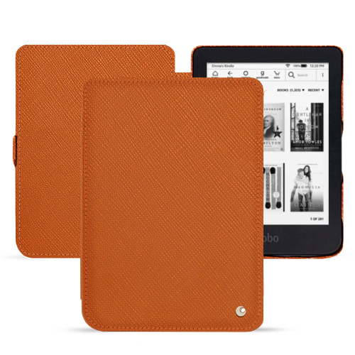 Kobo Clara 2E用のシックでカスタマイズ可能なカバーをご紹介します。Orange vibrant ( Pantone #e36b39 ) 