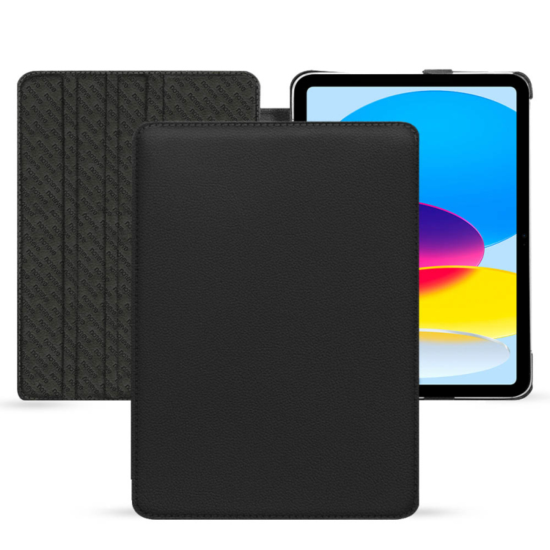 Apple iPad (2022) leather case - Noir PU ( Black ) 