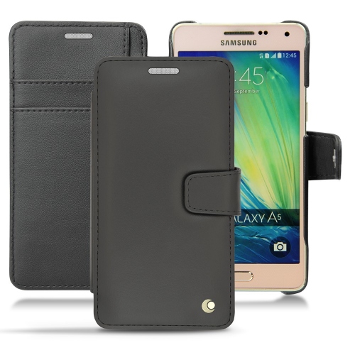 Samsung Galaxy A5 leather case - Noir ( Nappa - Black ) 