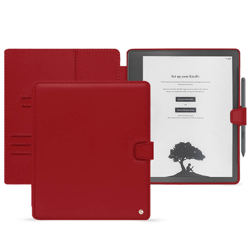 Amazon Kindle Scribe mérite la meilleure des protectionsRouge ( Nappa - Pantone #d50032 ) 