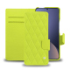 Housse cuir Xiaomi 12 Pro - Jaune fluo - Couture ( Pantone #c9ff57 ) 