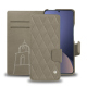 Xiaomi 12 Pro leather case - Darboun sabla - Couture ( Pantone #BCB1A1 )