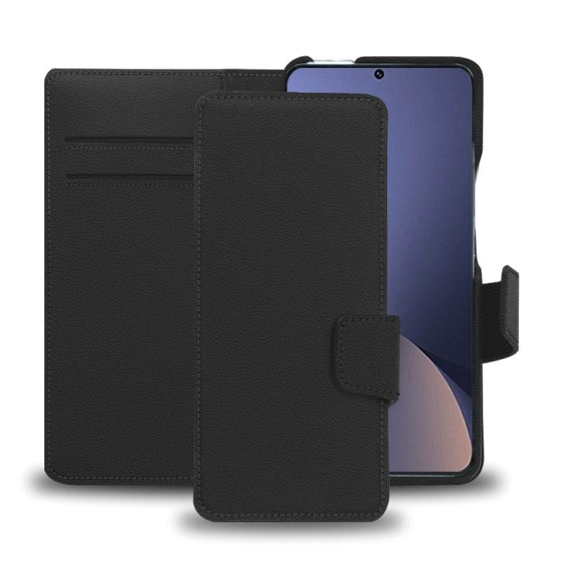 Xiaomi 12 Pro leather case - Noir PU ( Black ) 