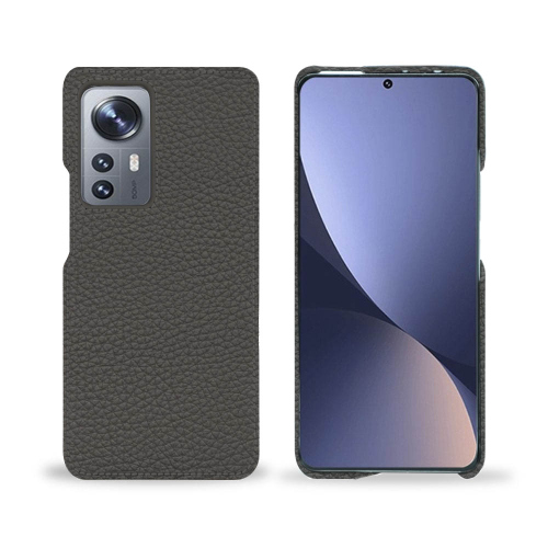 Una cover posteriore in pelle per Xiaomi 12 ProAnthracite ( Pantone #41403c ) 