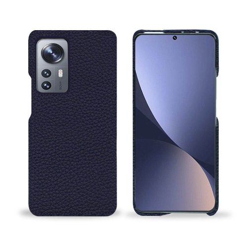 A leather back cover for Xiaomi 12 ProCobalt ( Pantone #2b253f ) 