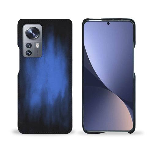 Una cover posteriore in pelle per Xiaomi 12 ProBleu Patine
