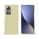 Xiaomi 12 Pro leather cover - Beige - Couture ( Nappa - Pantone #ceb888 ) 