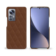 Coque cuir Xiaomi 12 Pro - Marron - Couture ( Nappa - Pantone #8B4720 ) 