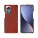 Capa em pele Xiaomi 12 Pro - Papaye - Couture ( Pantone #b54317 ) 