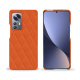 Lederschutzhülle Xiaomi 12 Pro - Orange fluo - Couture ( Pantone #ff5406 ) 