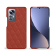 Xiaomi 12 Pro leather cover - Arange clouquié - Couture ( Pantone #D33108 )