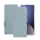 Funda de piel Xiaomi 12 Pro - Bleu ciel - Couture ( Nappa - Pantone #abcae9 ) 
