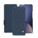 Housse cuir Xiaomi 12 Pro - Indigo - Couture ( Pantone #1f4565 ) 