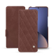 Xiaomi 12 Pro leather case - Passion vintage - Couture ( Pantone #591d16 ) 