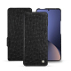 Housse cuir Xiaomi 12 Pro - Autruche nero ( Noir / Black) 
