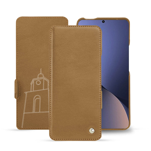  Xiaomi 12 Pro를 위한 맞춤형 가죽 케이스Castan esparciate ( Pantone #824F2A )