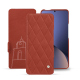 Xiaomi 12 Pro leather case - Arange clouquié - Couture ( Pantone #D33108 )