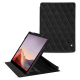 Microsoft Surface Pro 9 leather case - Negre poudro - Couture ( Pantone #111212 )