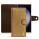 Samsung Galaxy S23 Ultra leather case - Sable vintage ( Pantone #9b7340 ) 