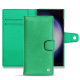 Samsung Galaxy S23 Ultra leather case - Menthe vintage ( Pantone #37b375 ) 