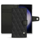 硬质真皮保护套 Samsung Galaxy S23 Ultra - Noir - Couture ( Nappa - Black ) 