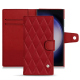 Capa em pele Samsung Galaxy S23 Ultra - Rouge - Couture ( Nappa - Pantone #d50032 ) 