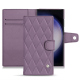 Samsung Galaxy S23 Ultra leather case - Lilas - Couture ( Nappa - Pantone #b9a3e3 ) 