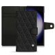 Capa em pele Samsung Galaxy S23 Ultra - Ebène - Couture ( Noir / Black ) 